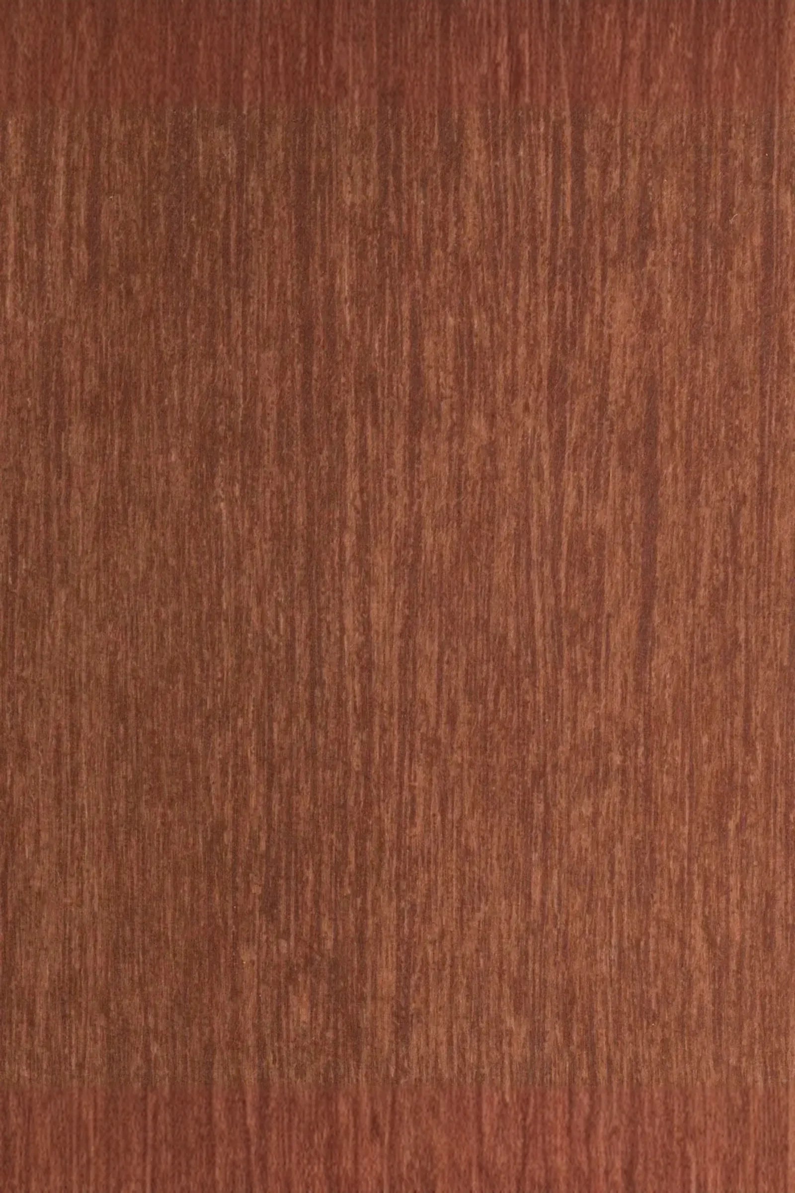 Close-up of natural reddish brown wood texture with linear grain pattern