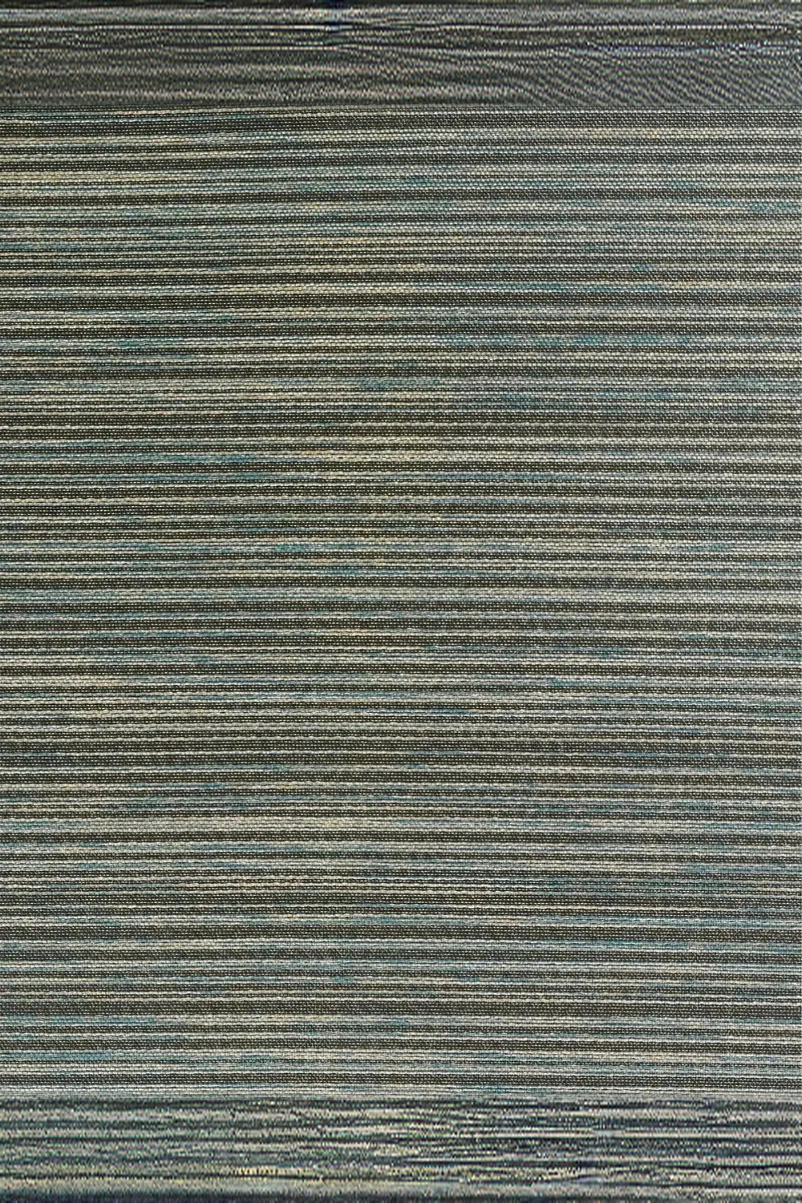 Textured fabric swatch with horizontal blue, beige, and gray stripes, ideal for interiors