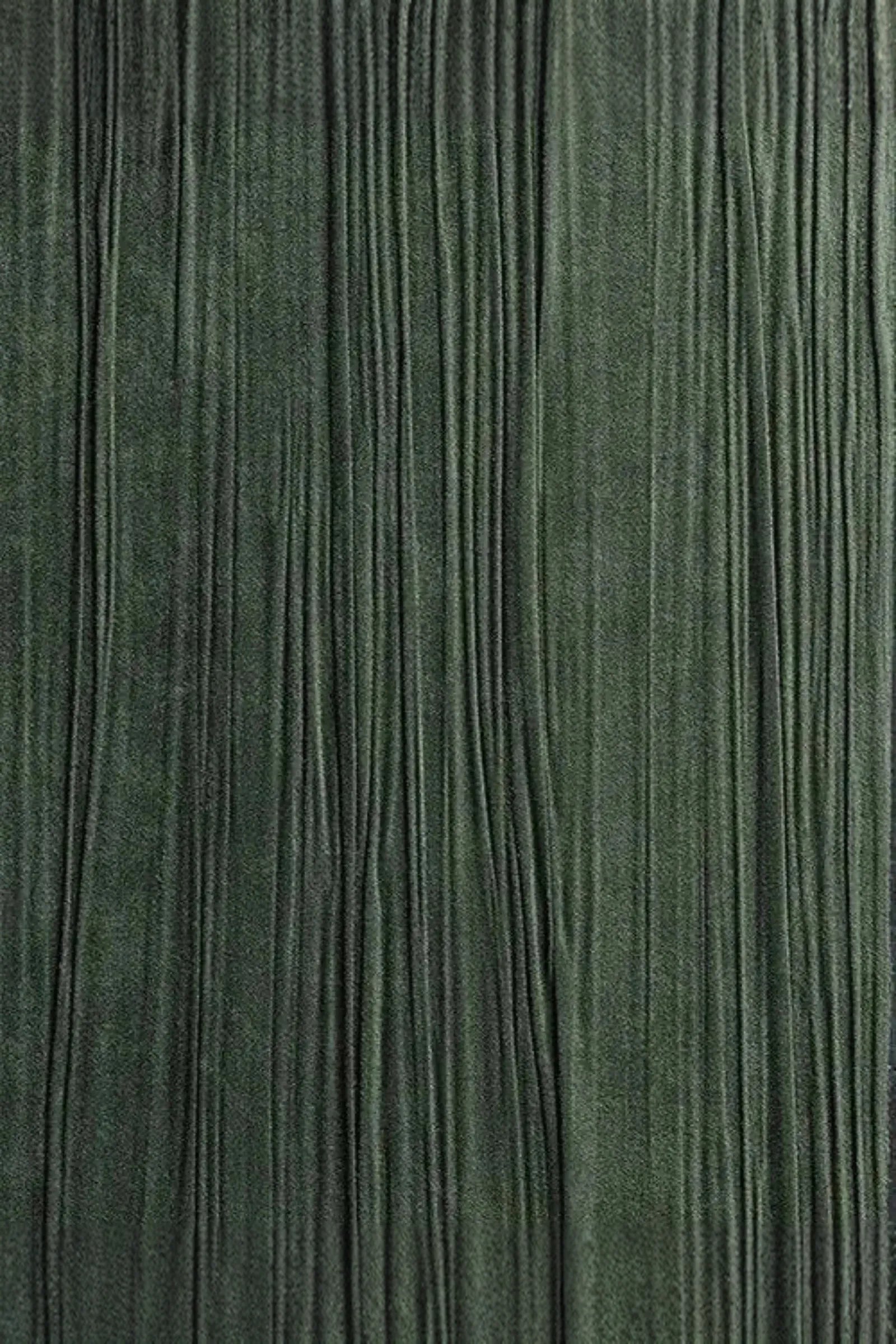 Green textured fabric with vertical pleats for luxury interior design