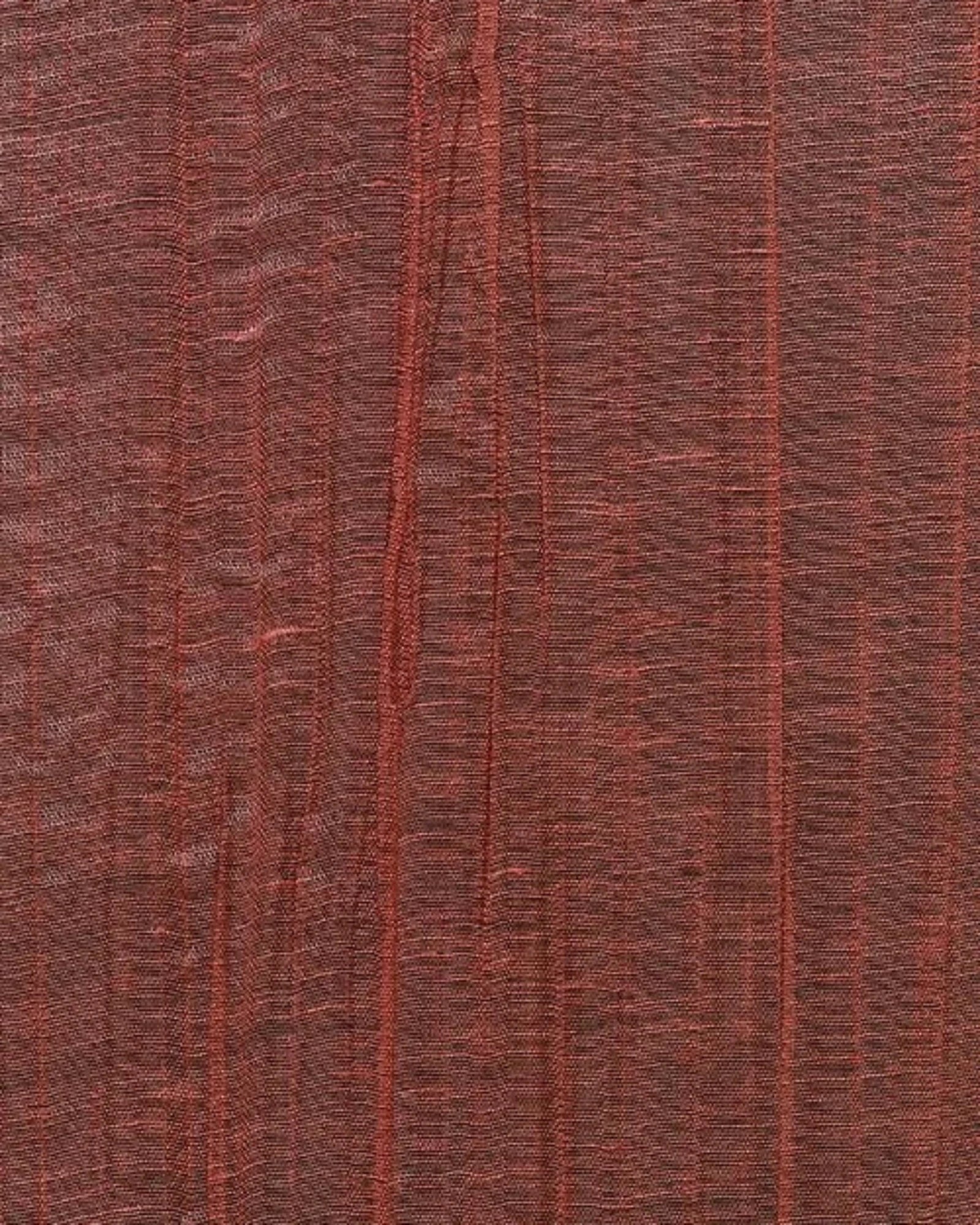 Textured red woven fabric with vertical linear patterns for luxury interior design