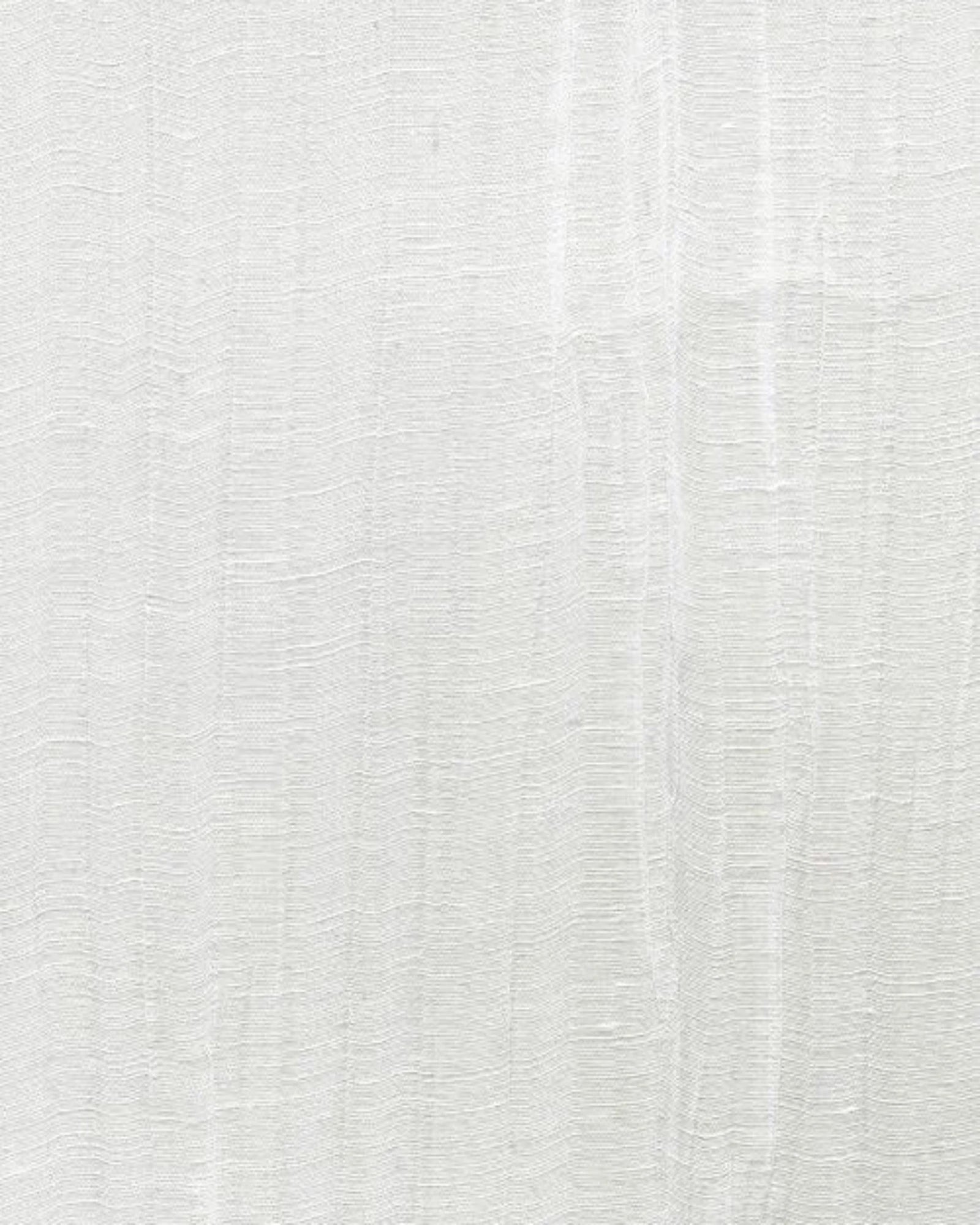 Light textured white fabric with subtle linear weave pattern, suitable for luxury interiors.