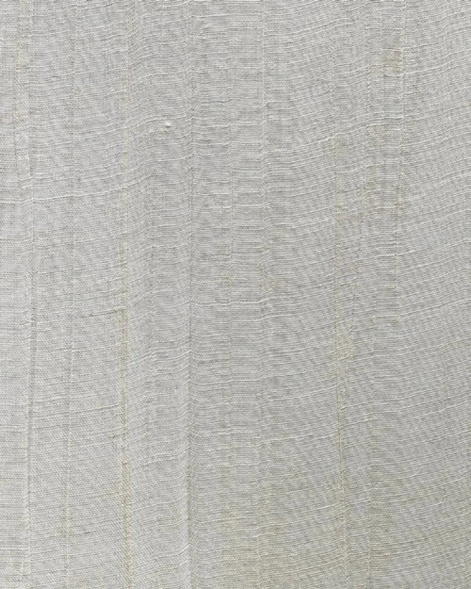 Textured light grey woven fabric with subtle vertical lines, suitable for luxury interiors