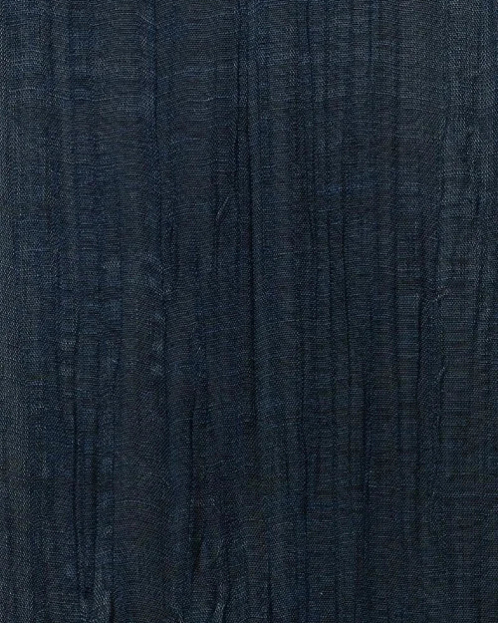 Dark blue textured oxford fabric with vertical lines, luxury interior textile sample