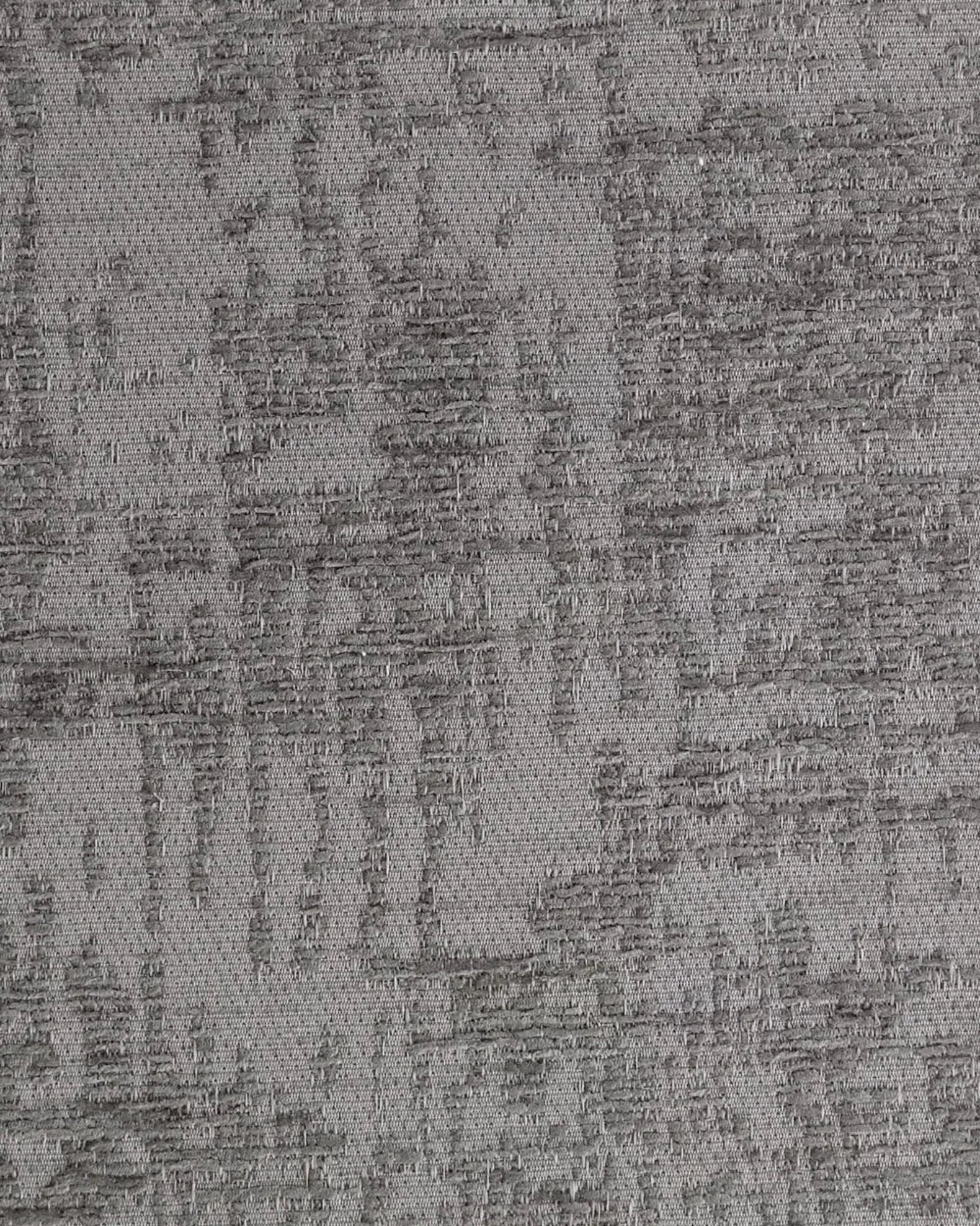 Close-up of textured grey woven fabric with subtle abstract pattern, ideal for luxury interiors