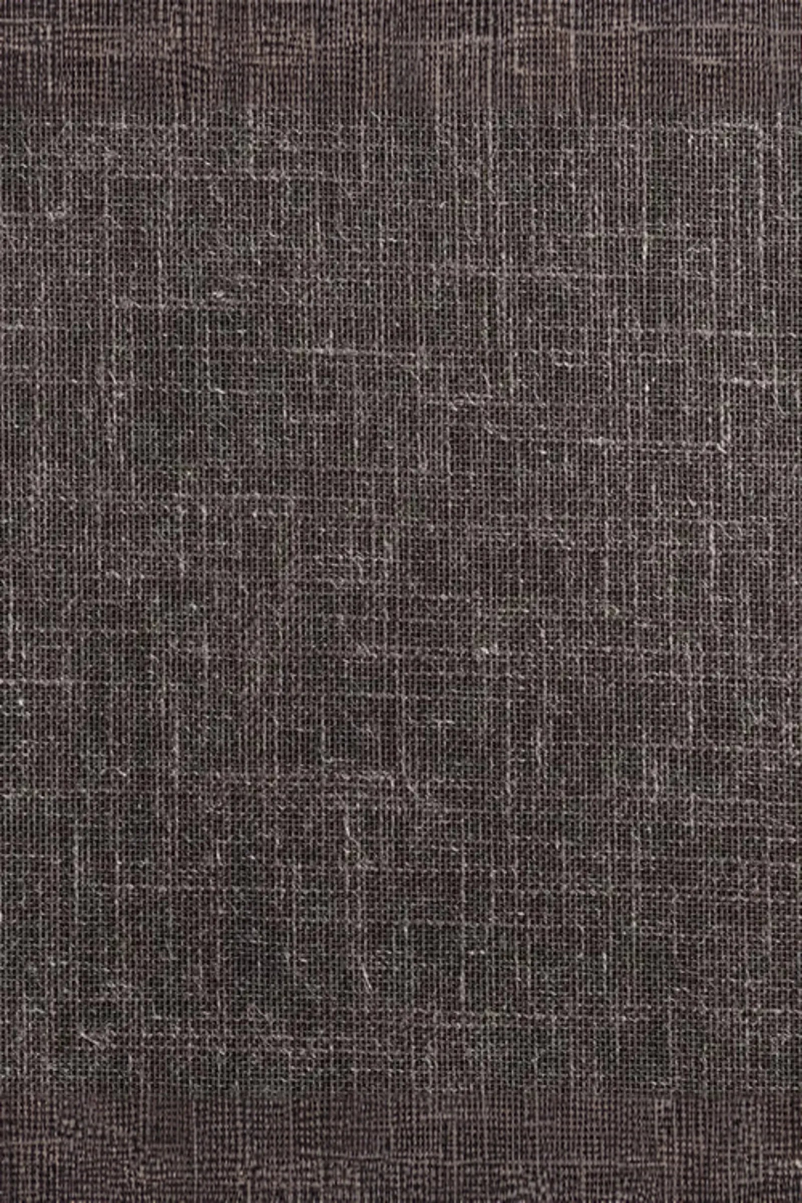 Close-up of dark linen fabric texture with visible weave for luxury interior design