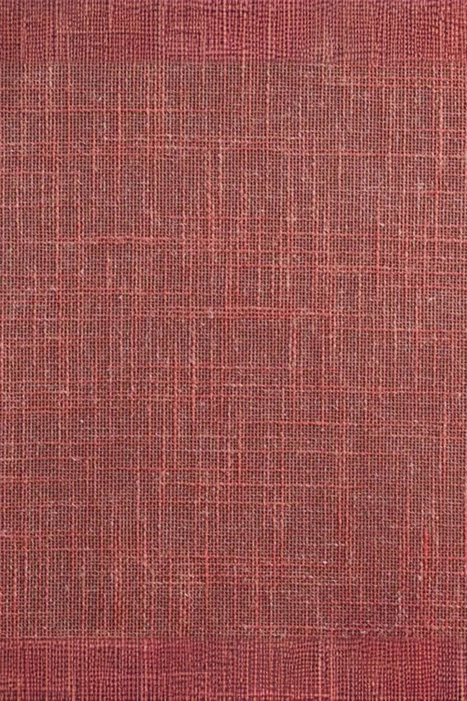Textured red woven fabric with crosshatch pattern for luxury interior design