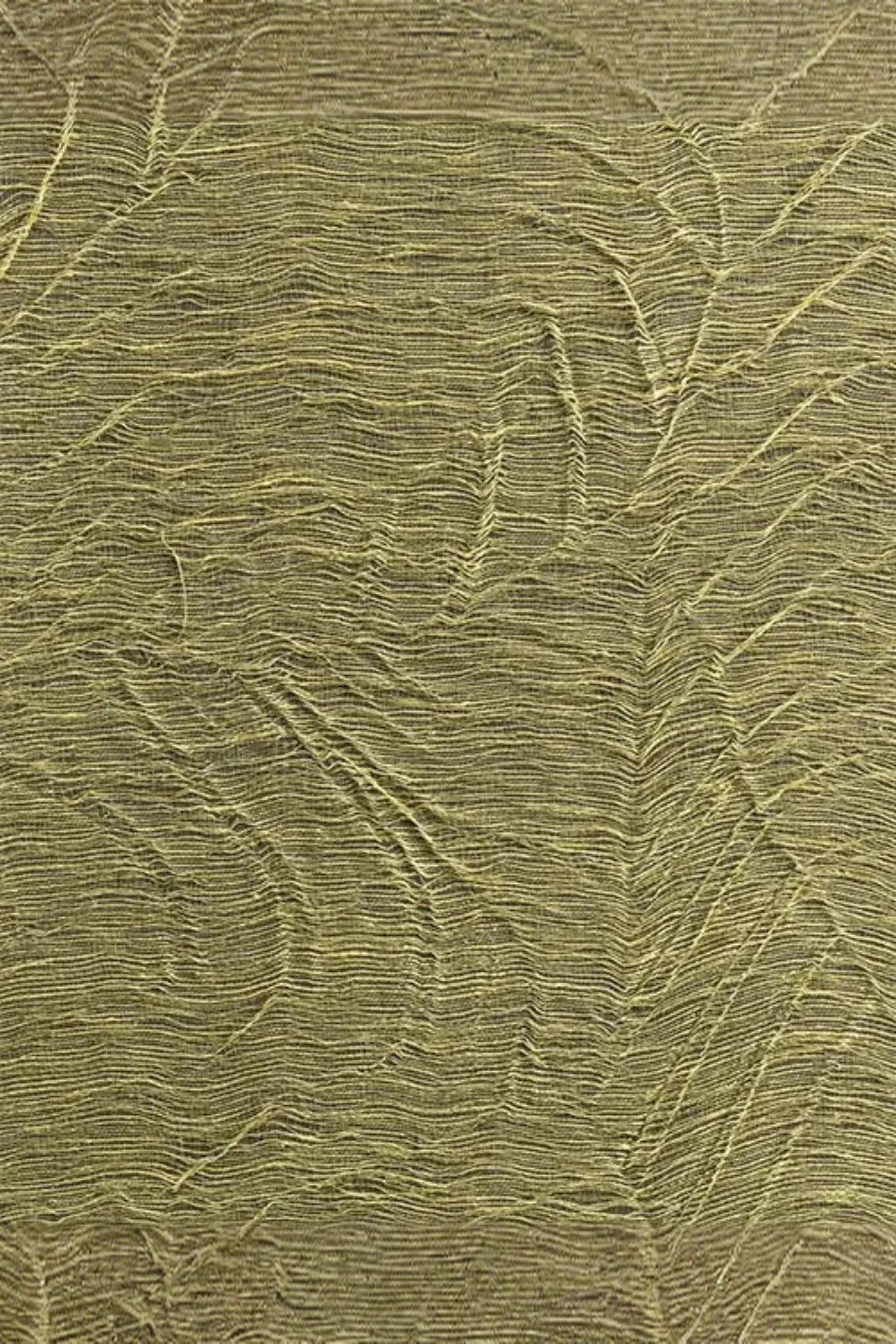 Textured pistachio green woven fabric with organic, sculptural lines