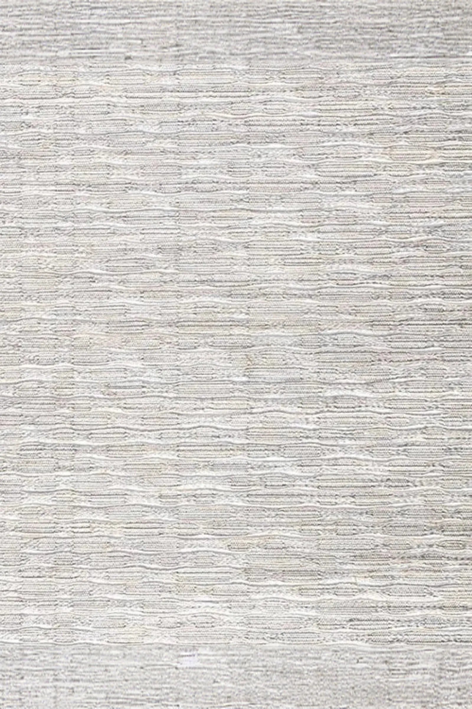 Close-up of textured light beige woven fabric with subtle linear patterns, suitable for interiors.
