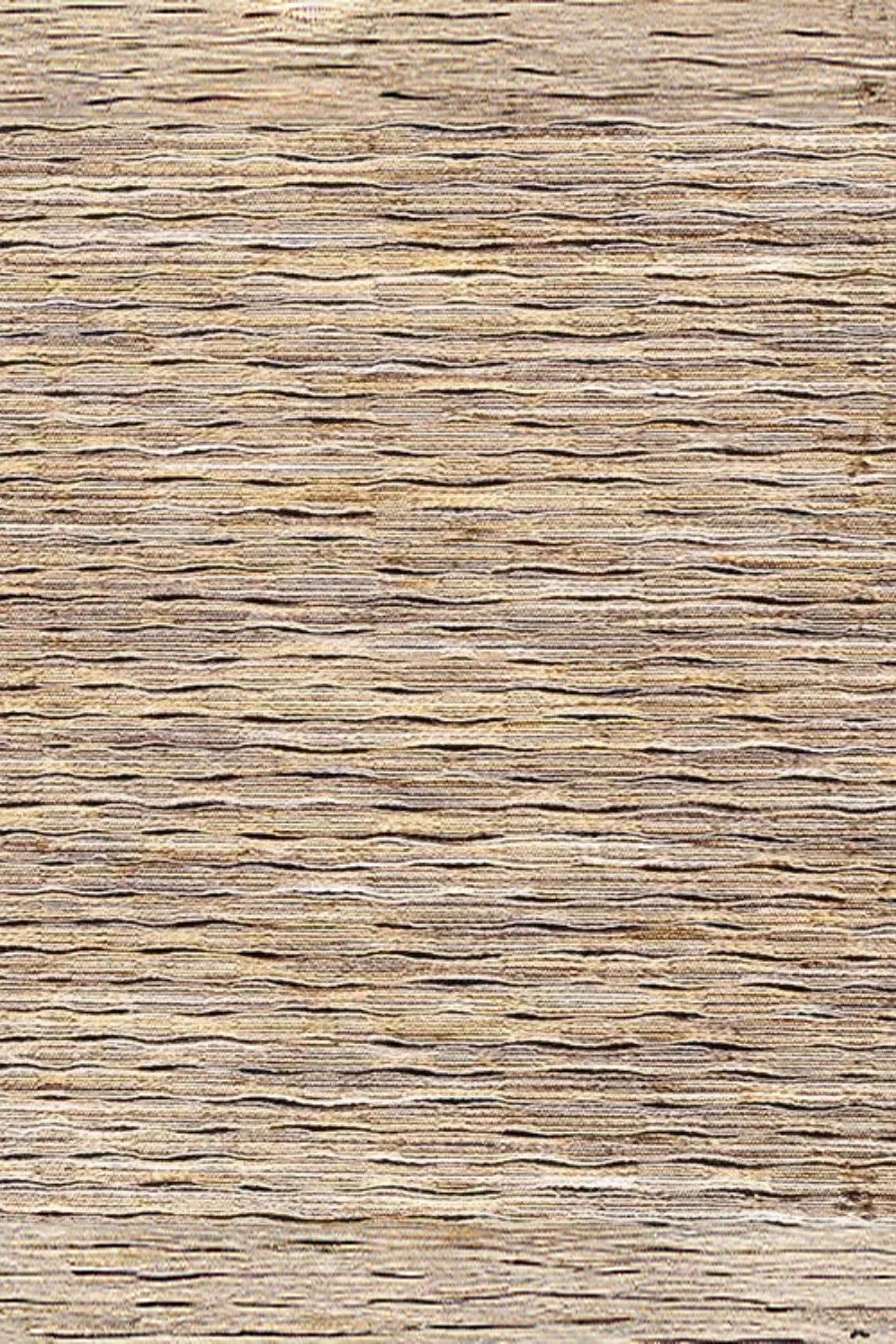Beige woven textile with horizontal textured lines, natural fiber wall covering