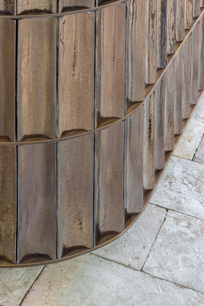 Architectural tile façade by Belgian atelier Atelier Franssens