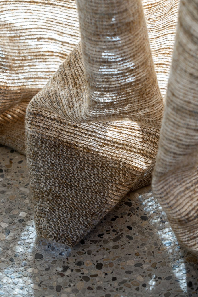 Textured curtain fabric by Belgian textile brand Bruderco 