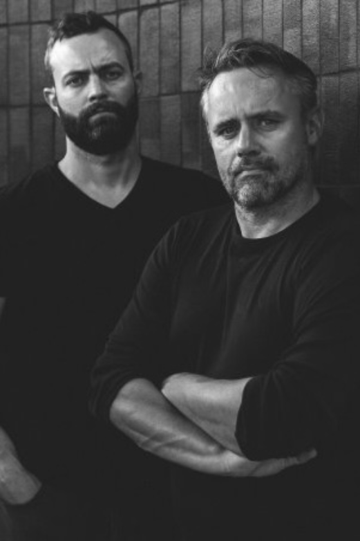 Founders of Atelier Franssens in their ceramic atelier in Beernem, Belgium. 